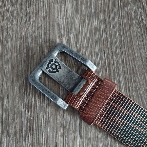 Levis Multicolor Perforated Leather Belt Size Large EUC - Picture 3 of 6